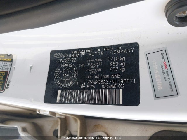 Продаж на аукціоні авто 2022 Hyundai Venue Essential Auto Ivt With Two-tone Body Colour, vin: KMHRB8A37NU198371, номер лоту: 12696973