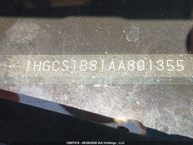 2010 Honda Accord Ex-l მანქანა იყიდება აუქციონზე, vin: 1HGCS1B81AA801355, აუქციონის ნომერი: 12687816