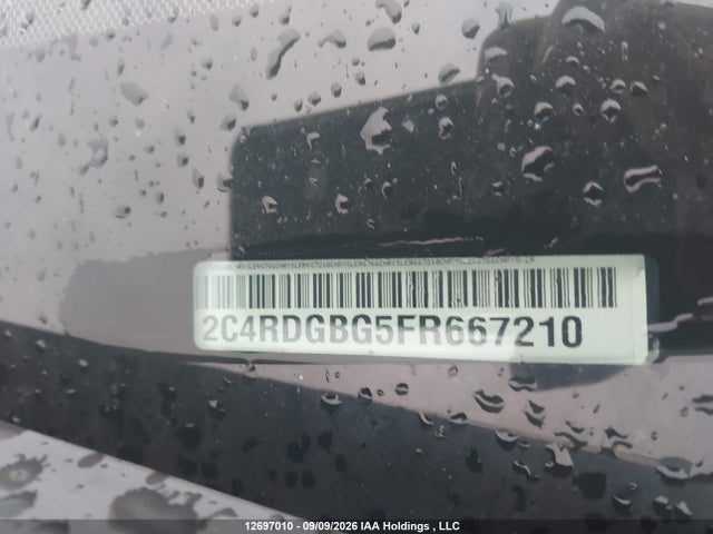 2015 Dodge Grand Caravan Se/sxt მანქანა იყიდება აუქციონზე, vin: 2C4RDGBG5FR667210, აუქციონის ნომერი: 12697010