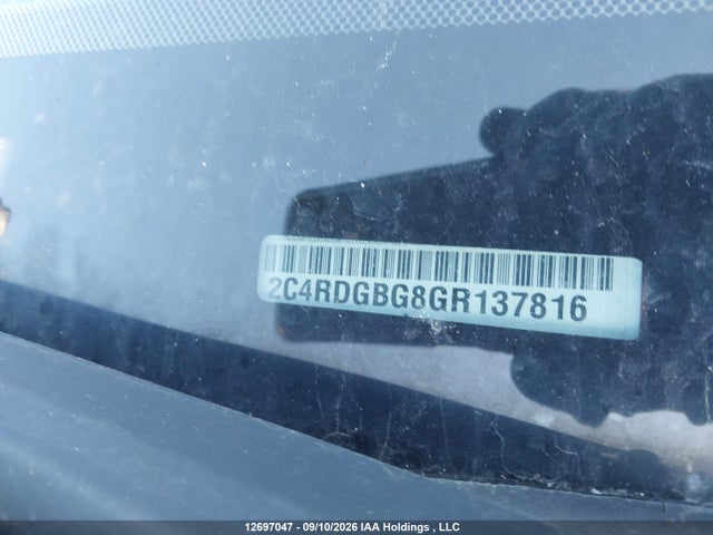 Aukcja sprzedaży 2016 Dodge Grand Caravan Se, vin: 2C4RDGBG8GR137816, numer aukcji: 12697047