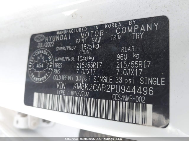 Hyundai Kona Preferred Awd 2023 KM8K2CAB2PU944496 Image 18