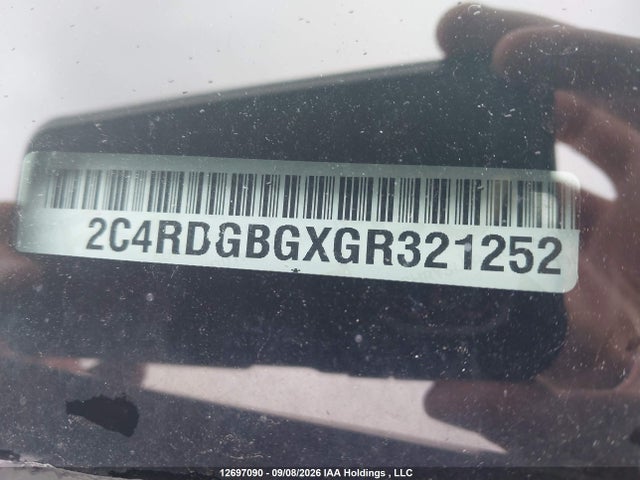 Продаж на аукціоні авто 2016 Dodge Grand Caravan Se/sxt, vin: 2C4RDGBGXGR321252, номер лоту: 12697090