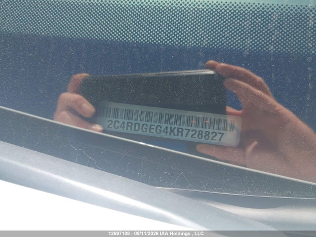12697108 :رقم المزاد ، 2C4RDGEG4KR728827 vin ، 2019 Dodge Grand Caravan مزاد بيع