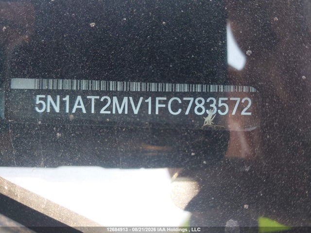 12684913 :رقم المزاد ، 5N1AT2MV1FC783572 vin ، 2015 Nissan Rogue S/sl/sv مزاد بيع