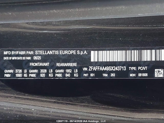 Fiat 500 E Red 2025 ZFAFFAA49SX243713 Image 9