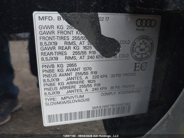 Audi Q7 Premium Plus 2017 WA1LHAF78HD047453 Image 17
