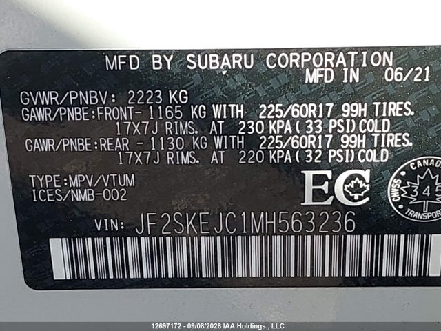 Subaru Forester Touring 2021 JF2SKEJC1MH563236 Image 9
