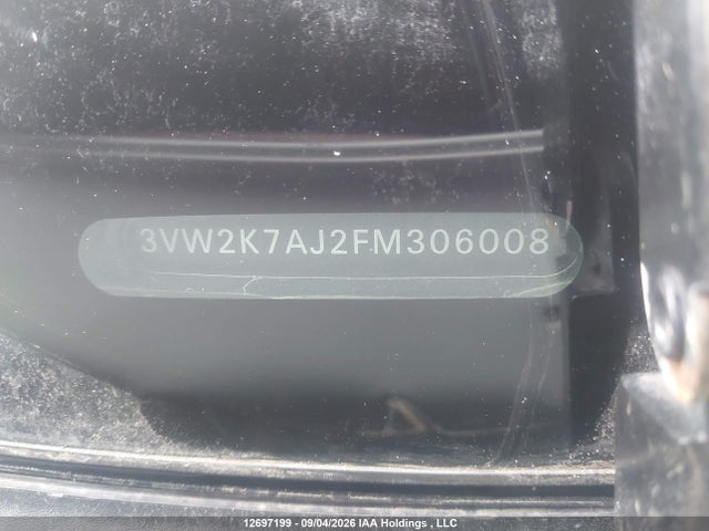 Продаж на аукціоні авто 2015 Volkswagen Jetta 2.0l Trendline/2.0l Trendline+, vin: 3VW2K7AJ2FM306008, номер лоту: 12697199