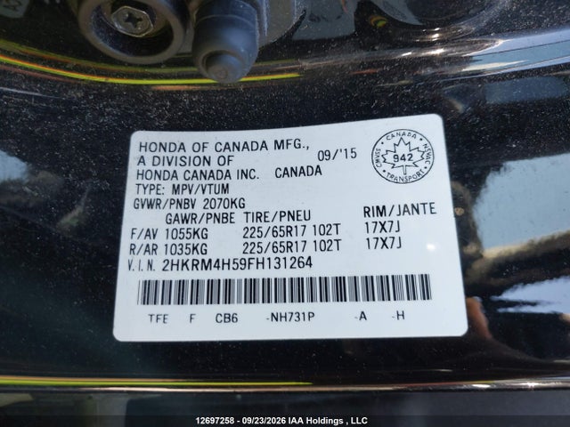 Honda CR-V 2015 2HKRM4H59FH131264 Image 18