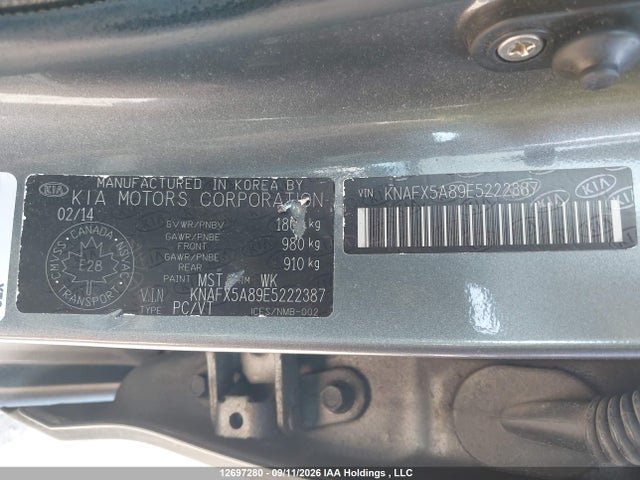 KIA Forte 2.0l Ex 2014 KNAFX5A89E5222387 Image 9