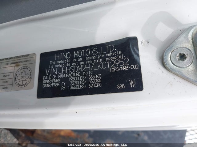 Hino 195 2020 JHHSDM2H7LK012952 Image 9