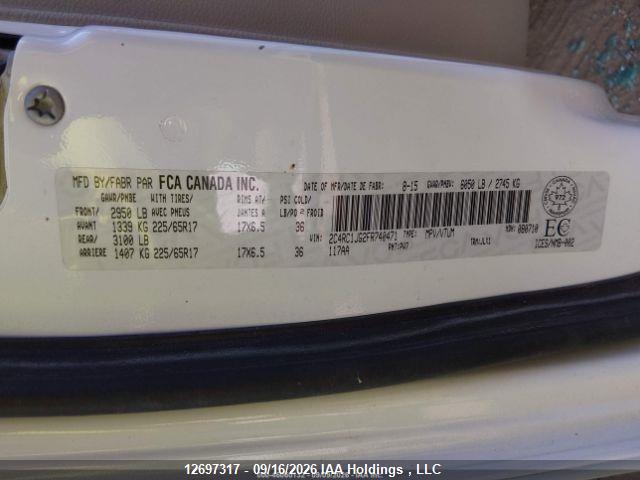 12697317 :رقم المزاد ، 2C4RC1JG2FR740471 vin ، 2015 Chrysler Town & Country Limited مزاد بيع