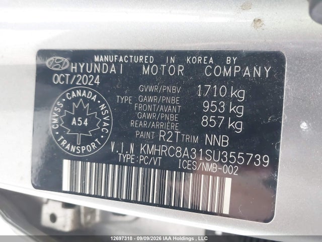 2025 Hyundai Venue Sel/limited მანქანა იყიდება აუქციონზე, vin: KMHRC8A31SU355739, აუქციონის ნომერი: 12697318