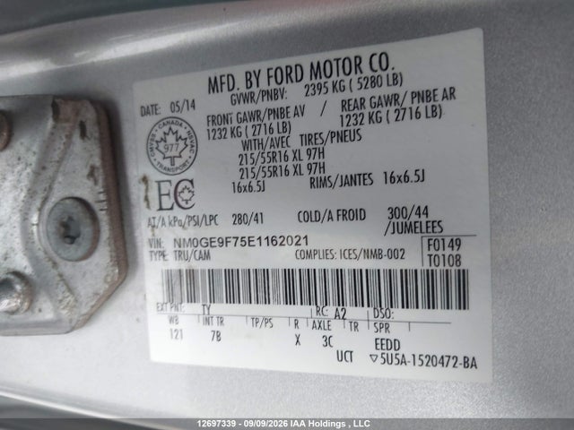 Ford Transit Connect Xlt 2014 NM0GE9F75E1162021 Image 9