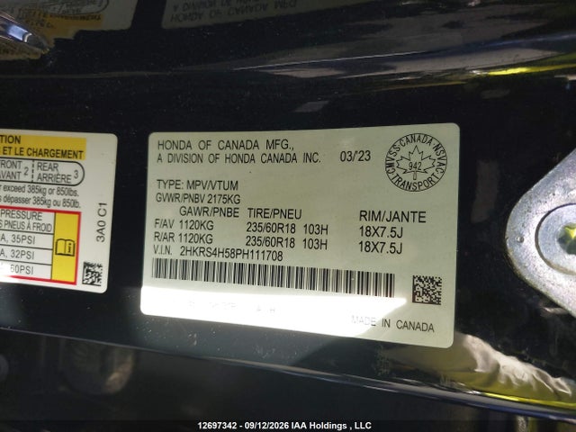 Honda CR-V 2023 2HKRS4H58PH111708 Image 9