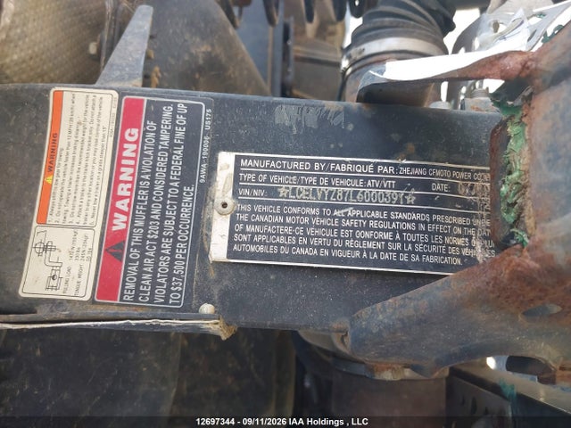 Cfmoto Cforce 800 Lx 2-up Eps Efi 4x4 2020 LCELVYZ87L6000391 Image 10