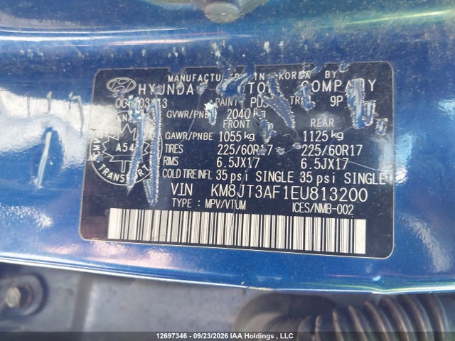 Aukcja sprzedaży 2014 Hyundai Tucson Gls, vin: KM8JT3AF1EU813200, numer aukcji: 12697346