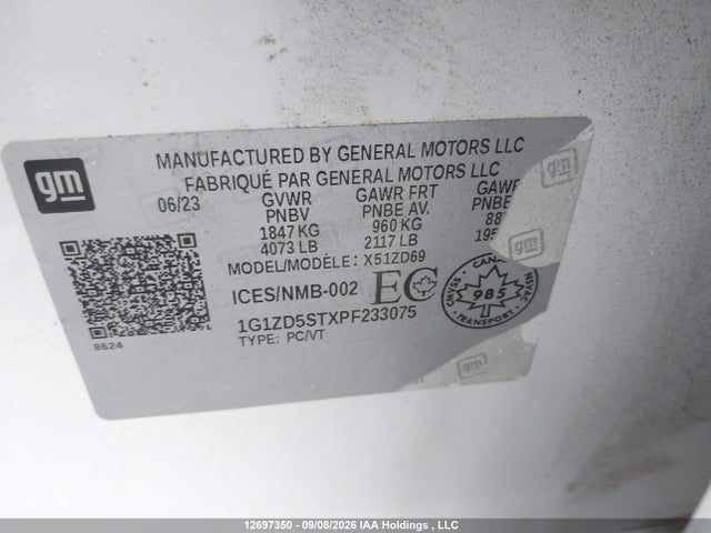 Chevrolet MALIBU 1LT 2023 1G1ZD5STXPF233075 Image 9
