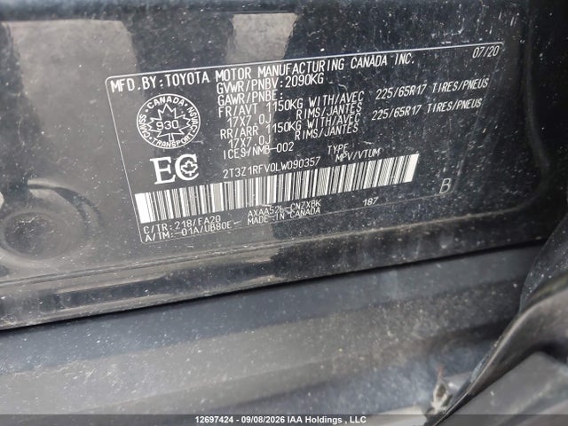 Toyota RAV4 2020 2T3Z1RFV0LW090357 Image 20