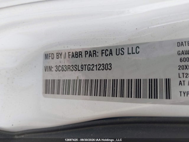 12697425 :رقم المزاد ، 3C63R3SL9TG212303 vin ، 2026 Ram 3500 Limited مزاد بيع