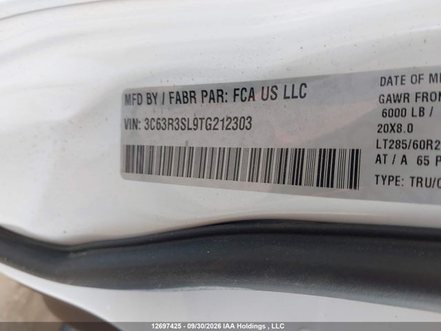 12697425 :رقم المزاد ، 3C63R3SL9TG212303 vin ، 2026 Ram 3500 Limited مزاد بيع