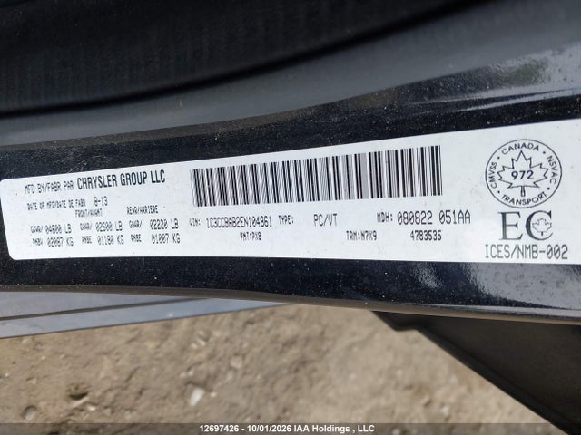 Aukcja sprzedaży 2014 Chrysler 200 Lx, vin: 1C3CCBAB2EN104861, numer aukcji: 12697426