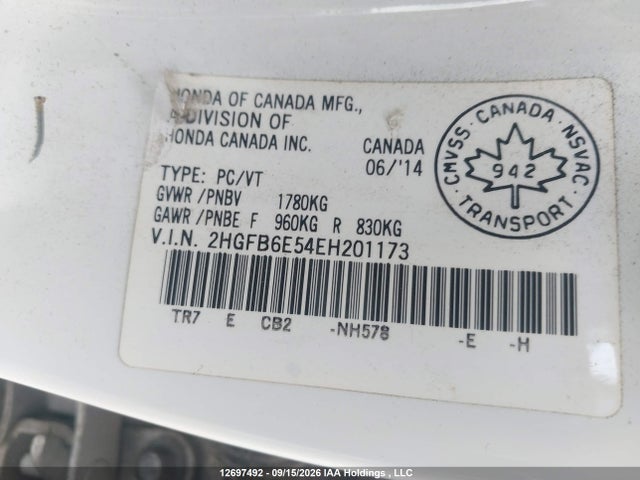 Продажа на аукционе авто 2014 Honda Civic Si Si, vin: 2HGFB6E54EH201173, номер лота: 12697492