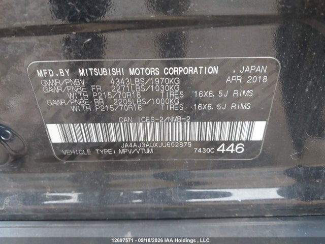 Mitsubishi RVR 2018 JA4AJ3AUXJU602879 Image 9