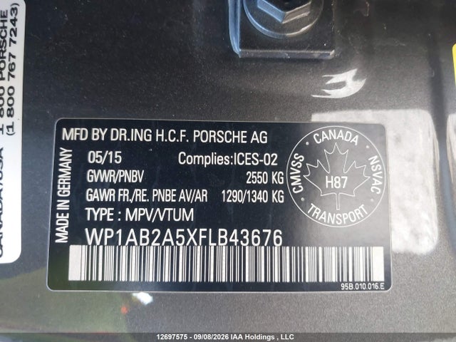 WP1AB2A5XFLB43676 Porsche MACAN S