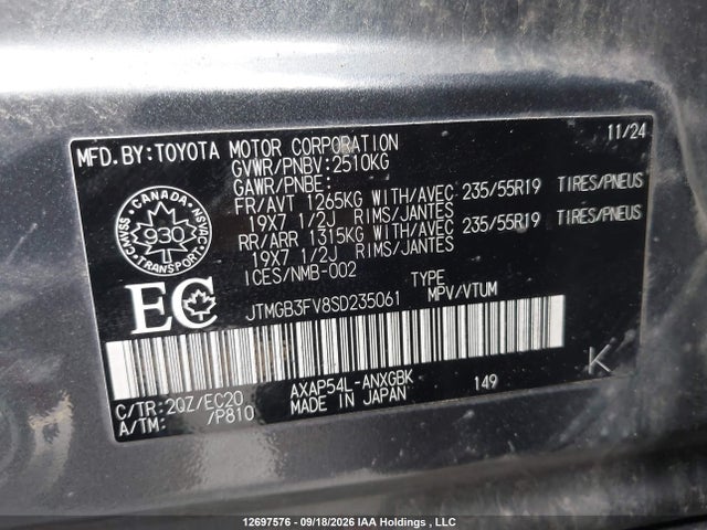 Toyota RAV4 XSE 2025 JTMGB3FV8SD235061 Image 9