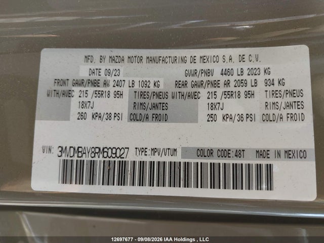 Auction sale of the 2024 Mazda Cx-30 Suna, vin: 3MVDMBAY8RM609027, lot number: 12697677