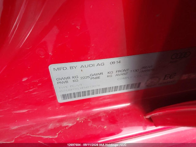 WAUBFCFLXFN012076 Audi A4 2.0t Komfort Plus