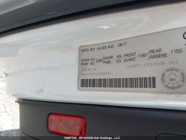WAUC4AF42JA049291 Audi S4 3.0t Technik
