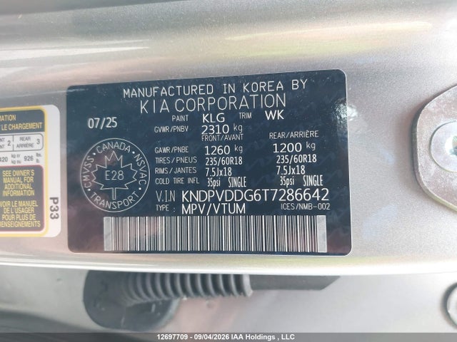 Продаж на аукціоні авто 2026 Kia Sportage Ex/x Line, vin: KNDPVDDG6T7286642, номер лоту: 12697709