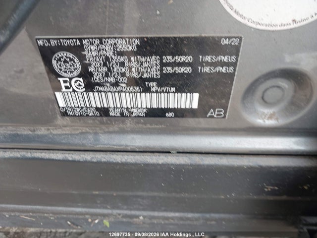Продажа на аукционе авто 2023 Toyota Bz4x Xle/limited, vin: JTMABABAXPA005351, номер лота: 12697735