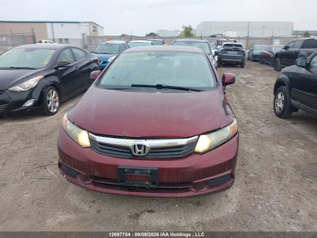 12697754 :رقم المزاد ، 2HGFB2F98CH033108 vin ، 2012 Honda Civic Ex-l مزاد بيع