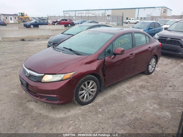 12697754 :رقم المزاد ، 2HGFB2F98CH033108 vin ، 2012 Honda Civic Ex-l مزاد بيع