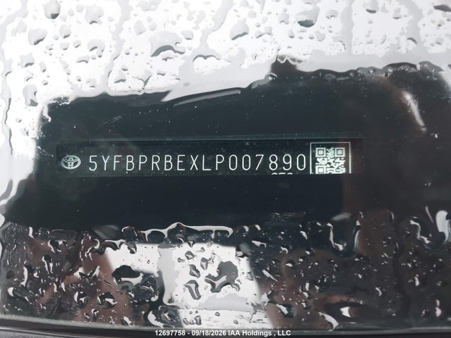 Продажа на аукционе авто 2020 Toyota Corolla L, vin: 5YFBPRBEXLP007890, номер лота: 12697758