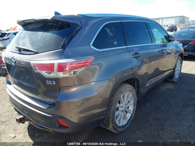 Продажа на аукционе авто 2014 Toyota Highlander Hybrid Limited/ltd Platnm, vin: 5TDDCRFH0ES005066, номер лота: 12697784