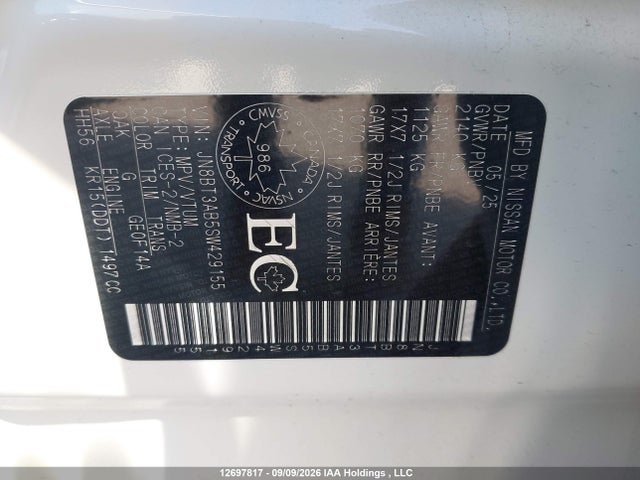 Nissan ROGUE S 2025 JN8BT3AB5SW429155 Image 9