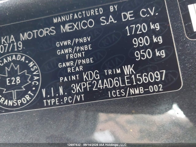 KIA FORTE LX 2020 3KPF24AD6LE156097 Image 9