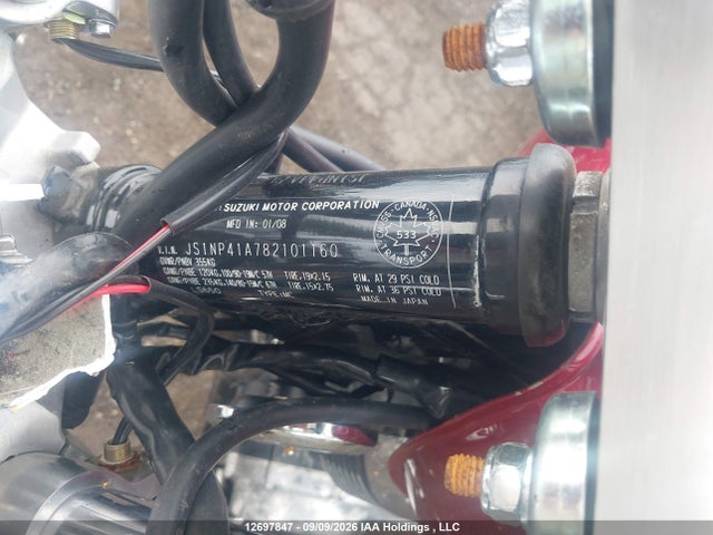Aukcja sprzedaży 2008 Suzuki Ls650, vin: JS1NP41A782101160, numer aukcji: 12697847