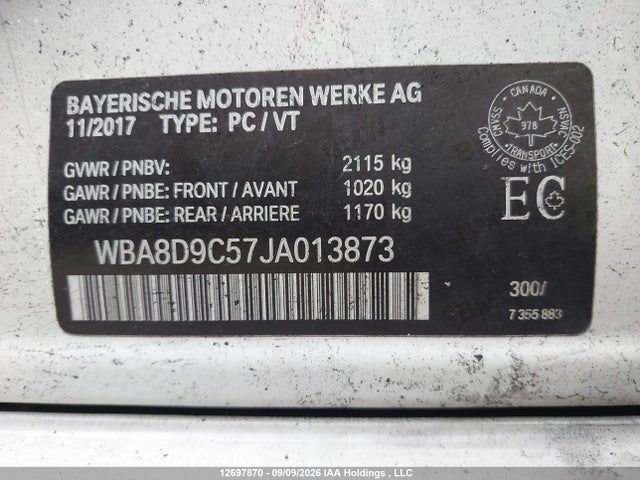 BMW 330i Xdrive 2018 WBA8D9C57JA013873 Image 9
