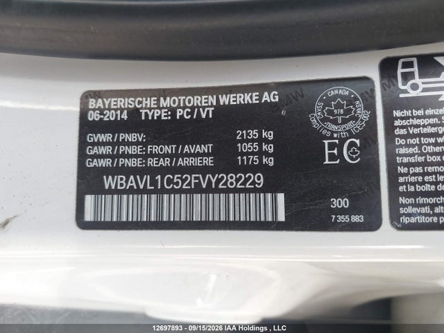BMW X1 2015 WBAVL1C52FVY28229 Image 9
