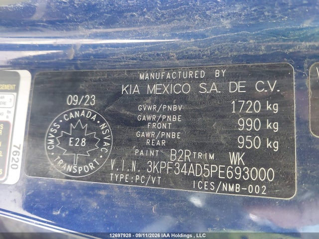 Aukcja sprzedaży 2023 Kia Forte Ex/ex Premium/ex+/gt-line, vin: 3KPF34AD5PE693000, numer aukcji: 12697928
