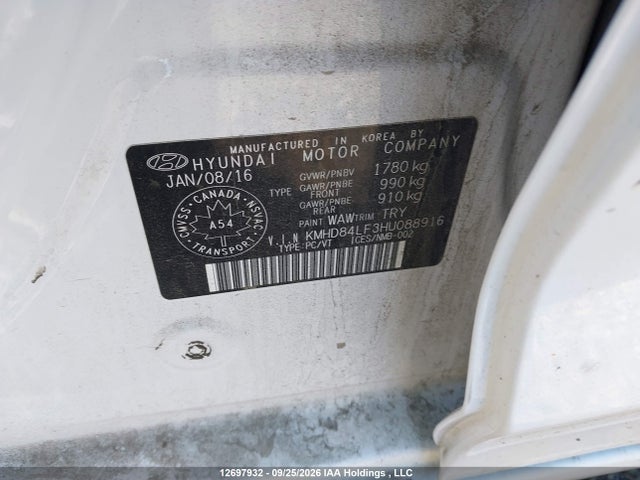 Aukcja sprzedaży 2017 Hyundai Elantra Gls, vin: KMHD84LF3HU088916, numer aukcji: 12697932