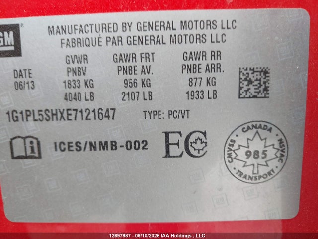 Chevrolet CRUZE LS 2014 1G1PL5SHXE7121647 Image 18