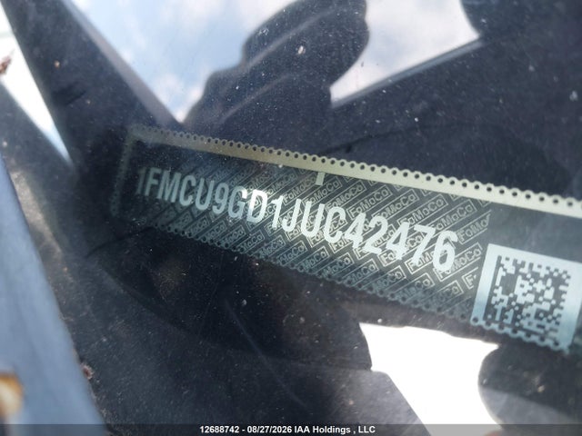 Продаж на аукціоні авто 2018 Ford Escape Se, vin: 1FMCU9GD1JUC42476, номер лоту: 12688742