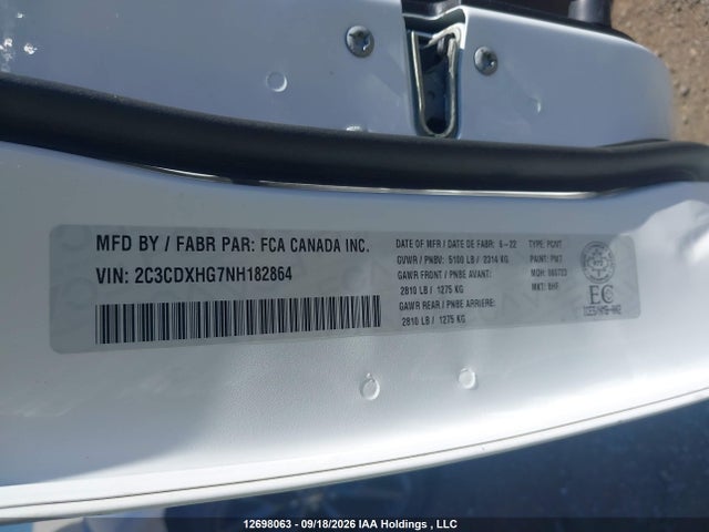Продаж на аукціоні авто 2022 Dodge Charger Gt, vin: 2C3CDXHG7NH182864, номер лоту: 12698063