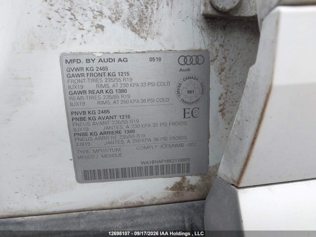 Audi Q5 45 Progressiv 2019 WA1BNAFY6K2118925 Image 18